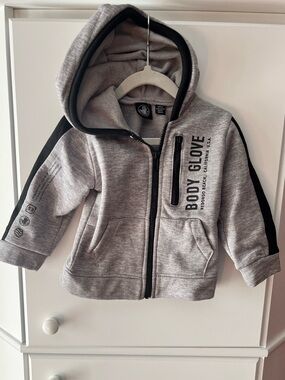 Body Glove Kids Gray and Black Zip Hoodie